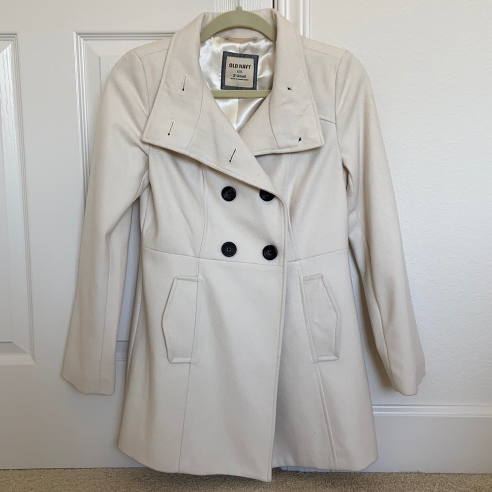 Cream pea coat